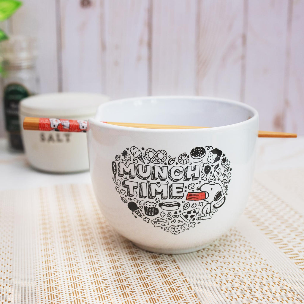 Back To School 20oz Ceramic Ramen Bowl and Chopsticks Set of 12
