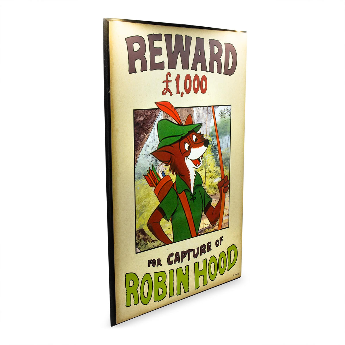 Disney Robin Hood Reward Poster Wood Wall Art Sign