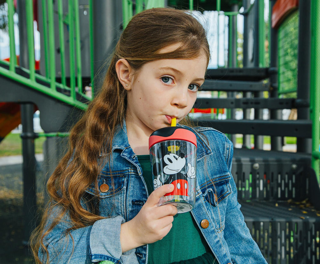 Disney Mickey Mouse Kids Spill-Proof Tumbler With Straw | Holds 18 Ounces