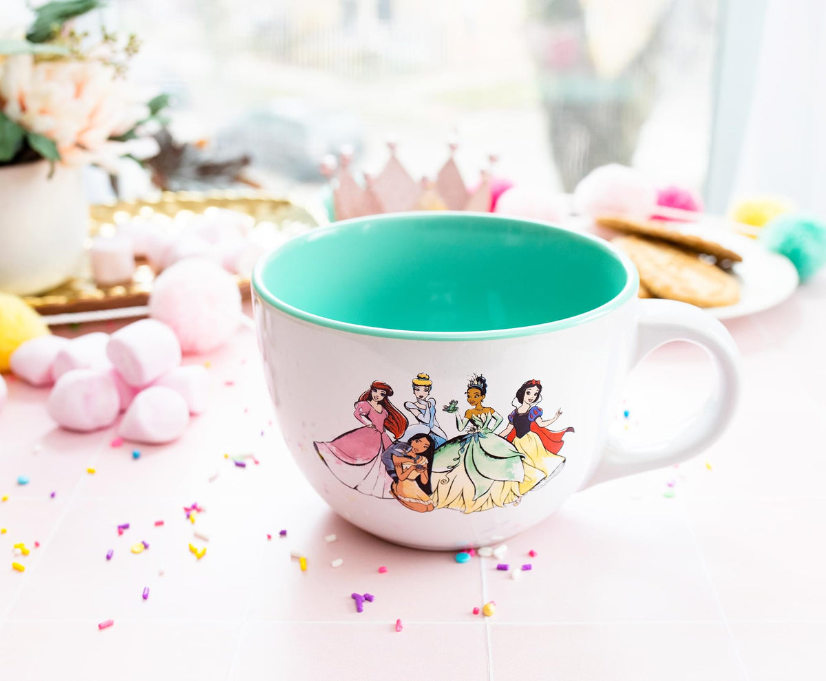 Disney Princess Royal Gathering Ceramic Soup Mug | Holds 24 Ounces