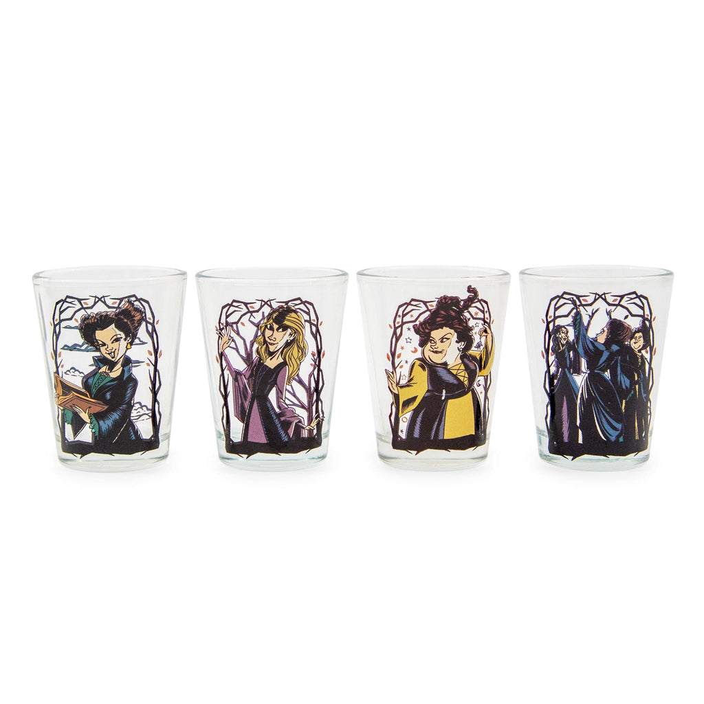 Disney Hocus Pocus Sanderson Sisters Portraits 2-Ounce Shot Glasses | Set of 4