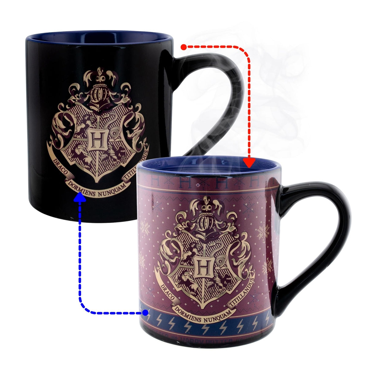 Harry Potter Hogwarts Holiday Sweater Heat-Reveal Ceramic Mug | Holds 14 Ounces