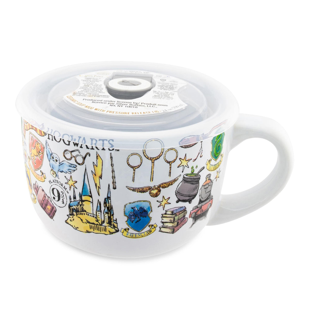 Harry Potter Hogwarts Destination Soup Mug With Vented Lid | Holds 24 Ounces