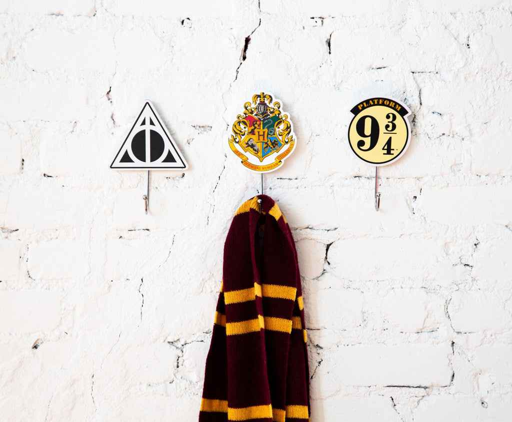 Harry Potter Icons Die-Cut Coat Hanger Wall Hooks | Set of 3