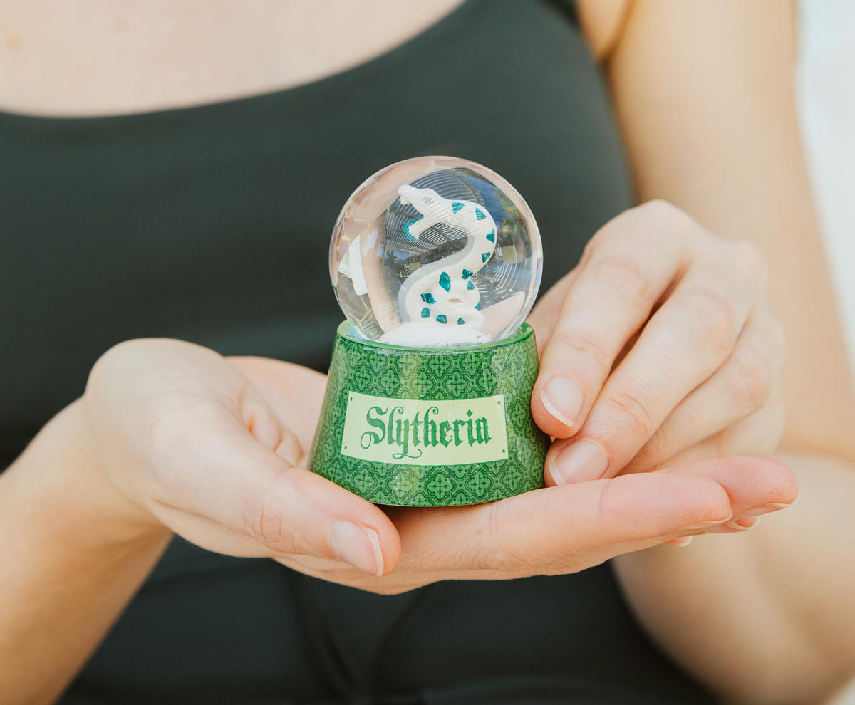 Harry Potter House Slytherin Snake Mini Light-Up Snow Globe | 3 Inches Tall
