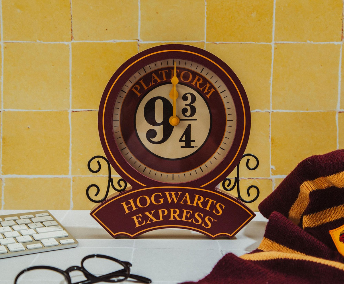 Harry Potter Hogwarts Express Platform 9 3/4 Desk Clock | 9 Inches Tall