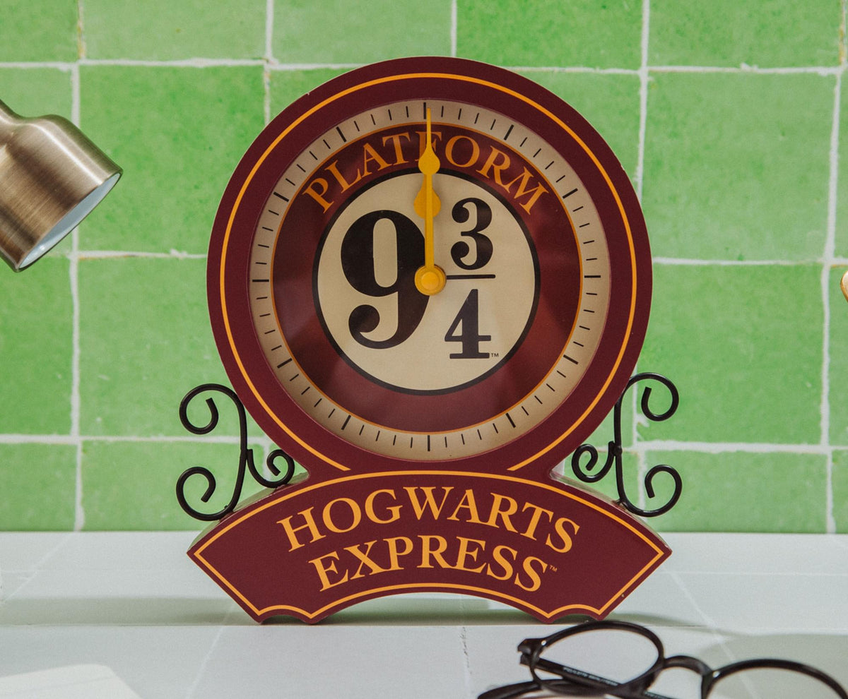 Harry Potter Hogwarts Express Platform 9 3/4 Desk Clock | 9 Inches Tall