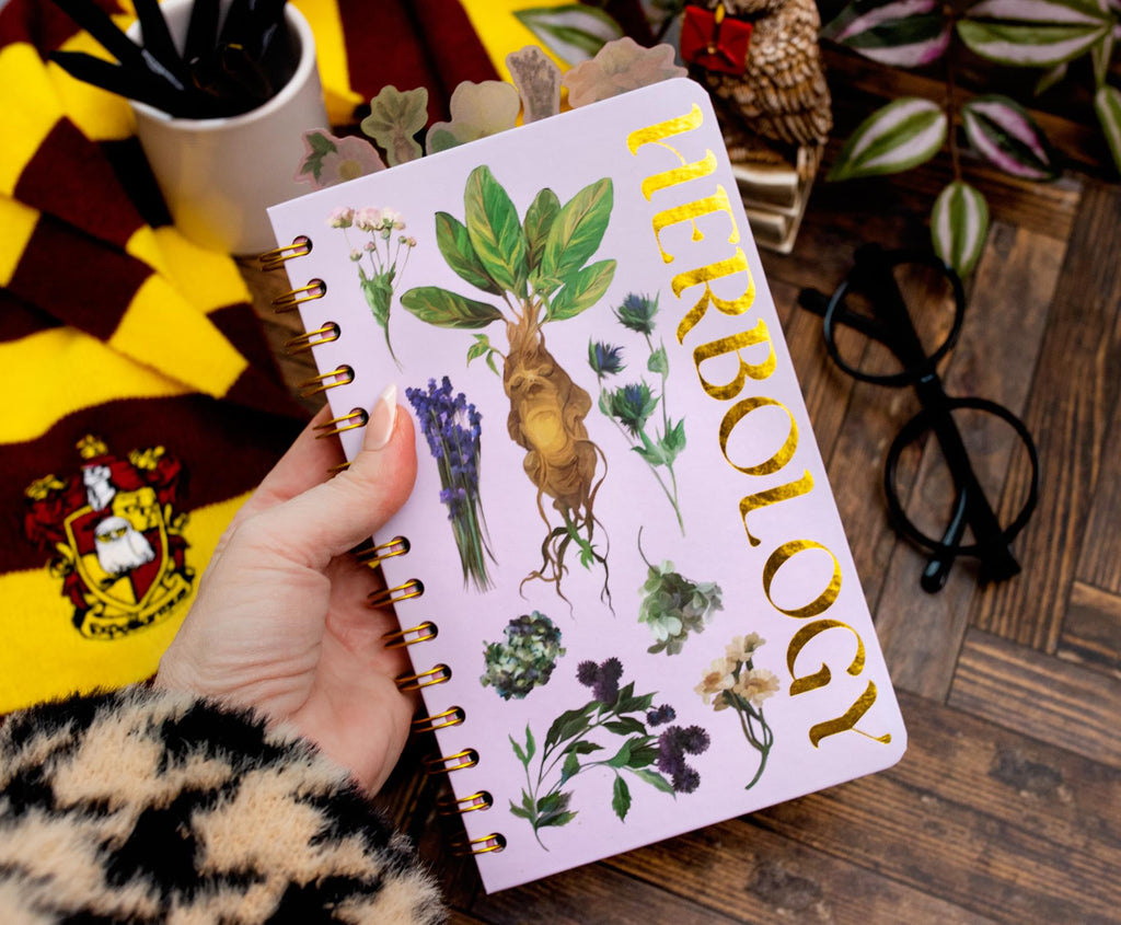 Harry Potter Hogwarts Herbology 75-Page Spiral Notebook | 8 x 5 Inches