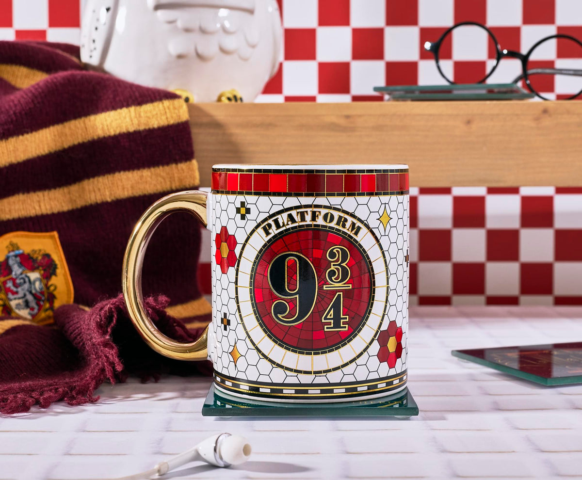 Harry Potter Platform 9 3/4 Electroplated Ceramic Mug | Holds 20 Ounces
