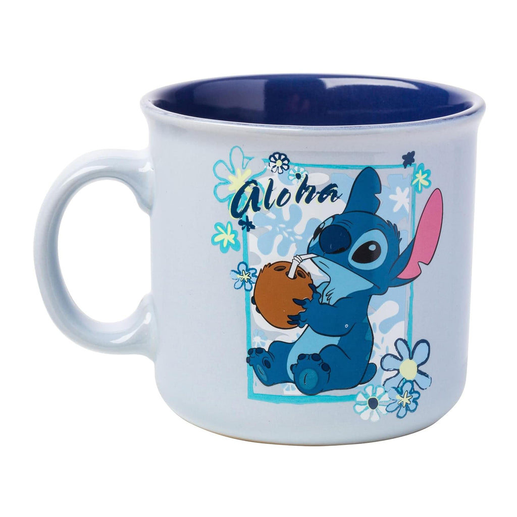 Disney Lilo & Stitch "Aloha" Ceramic Camper Mug | Holds 20 Ounces