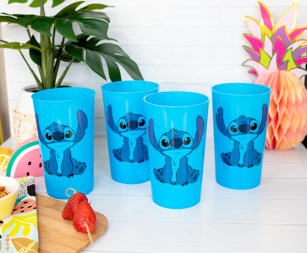 Disney Lilo & Stitch Color-Changing Plastic Cups | Set of 4
