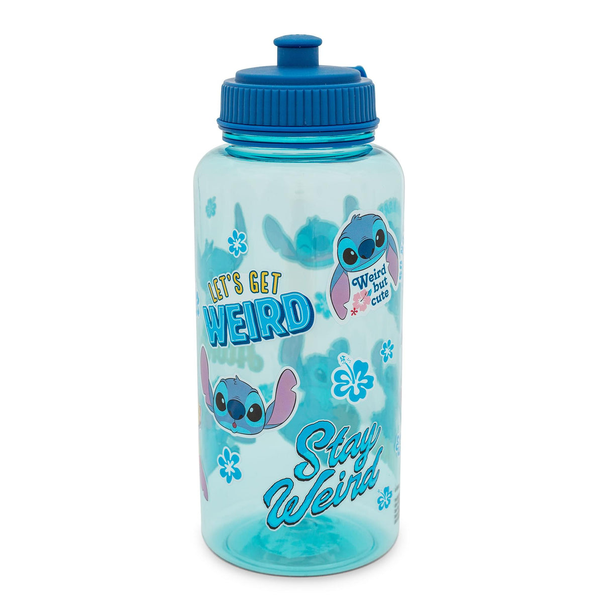 Disney Lilo & Stitch "Stay Weird" Water Bottle With Sports Cap | Holds 34 Ounces