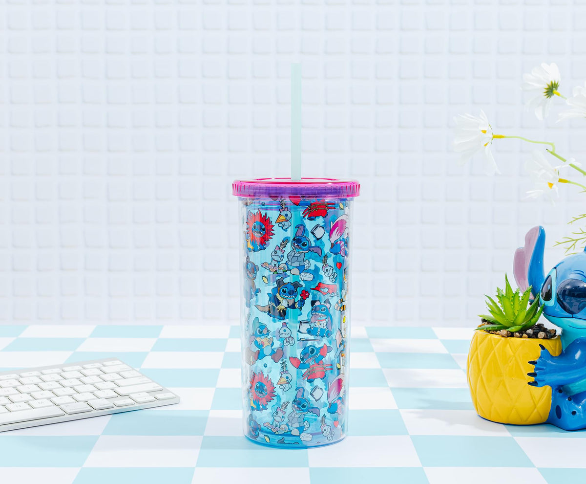Disney Lilo & Stitch Costumes 20-Ounce Carnival Cup With Lid and Straw