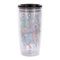 Marvel Comics Retro Plastic Travel Tumbler With Lid | Holds 20 Ounces