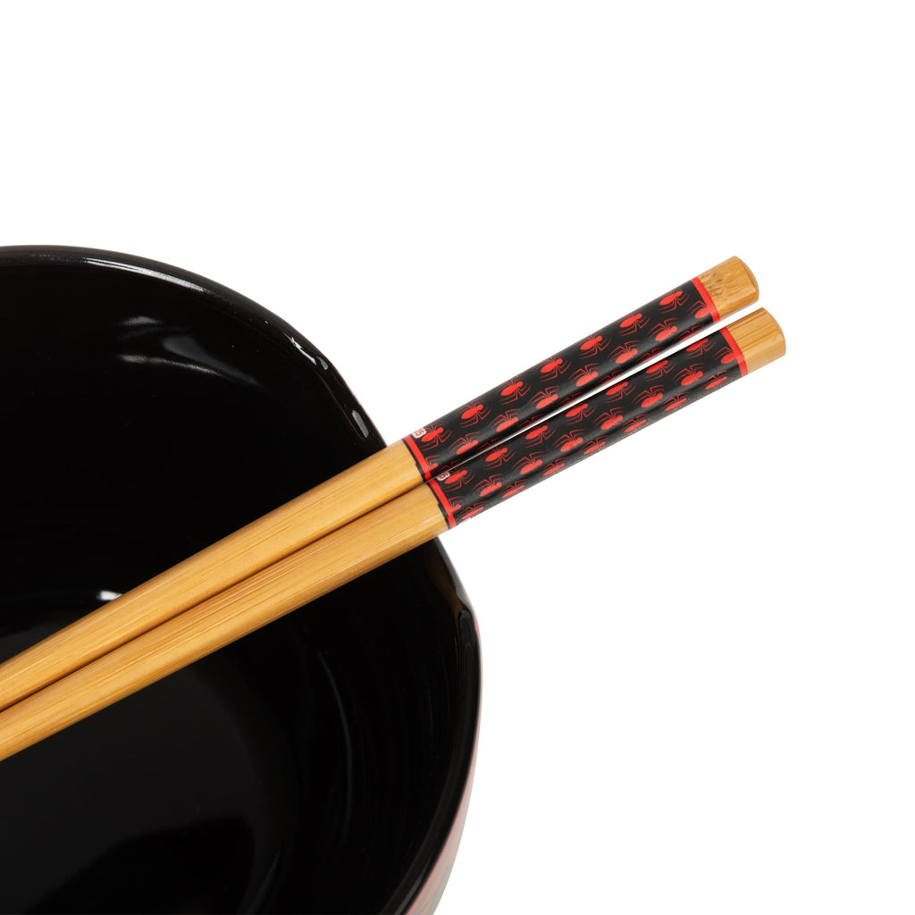 Marvel Spider-Man Face 20-Ounce Ramen Bowl and Chopstick Set