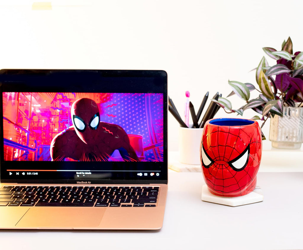 Marvel Comics Spider-Man Mask 3D Sculpted Ceramic Mug | Holds 20 Ounces