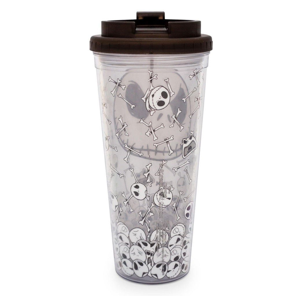 Disney The Nightmare Before Christmas Jack And Skulls Plastic Travel Tumbler