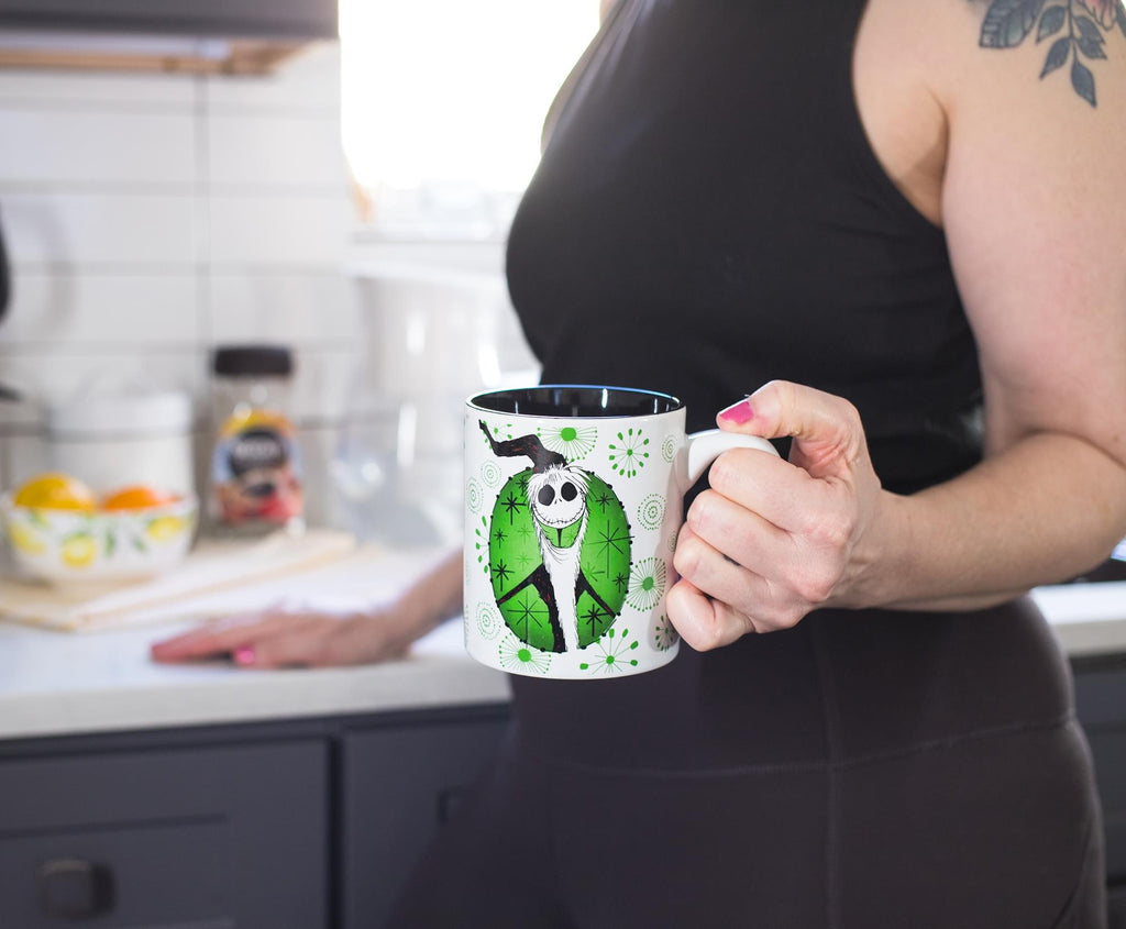 Nightmare Before Christmas Jack Holiday Mugs, Set of 2 | Each Holds 14 Ounces