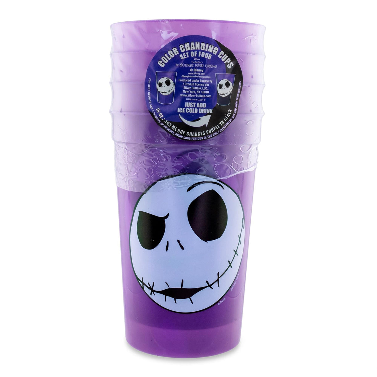 Disney The Nightmare Before Christmas Jack Color-Changing Cups | Set of 4