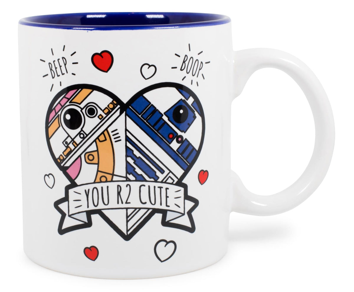 Star Wars "You R2 Cute" Ceramic Coffee Mug | Holds 20 Ounces | Toynk Exclusive