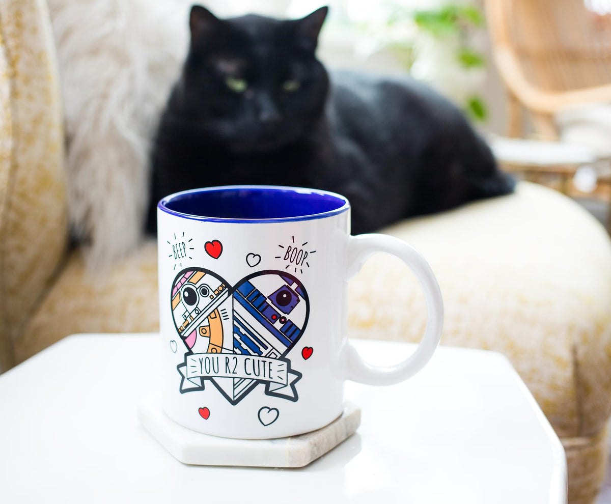 Star Wars "You R2 Cute" Ceramic Coffee Mug | Holds 20 Ounces | Toynk Exclusive