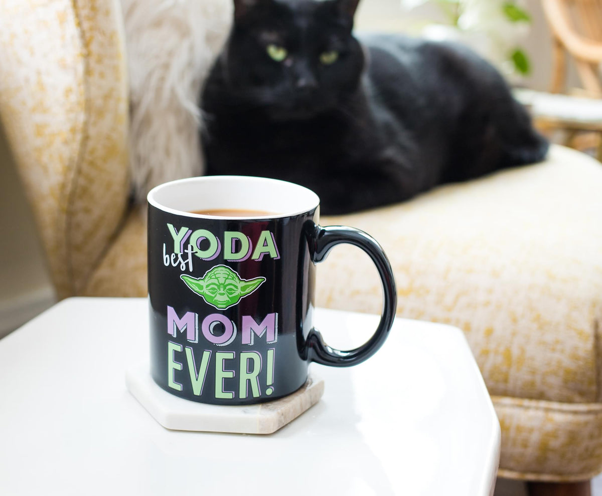 Star Wars "Yoda Best Mom Ever" Ceramic Mug | Holds 20 Ounces | Toynk Exclusive