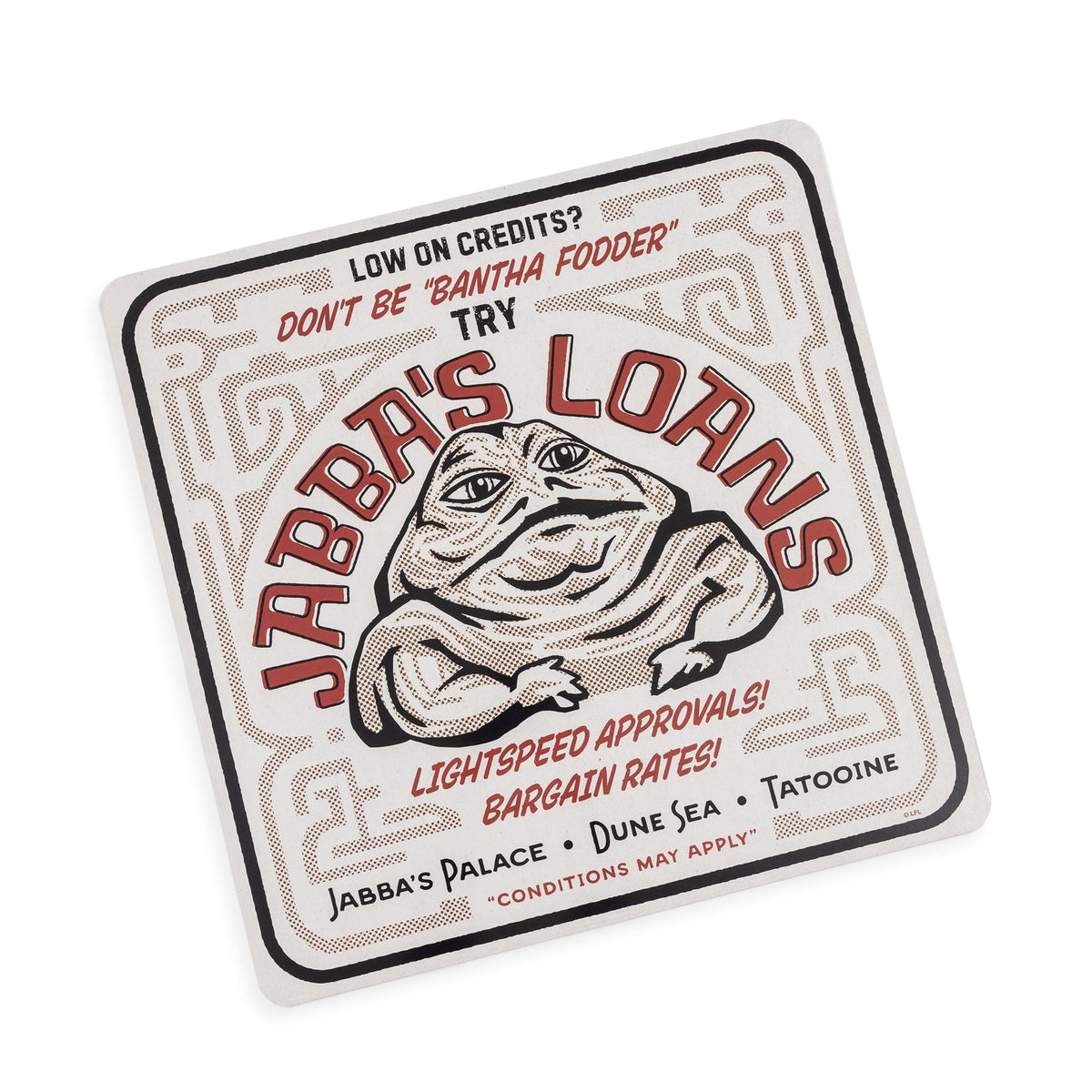 Star Wars "Jabba's Loans" Tin Sign | 20 x 20 Inches