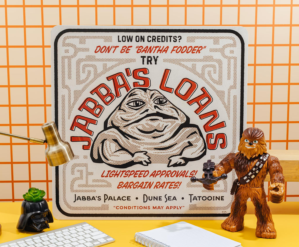Star Wars "Jabba's Loans" Tin Sign | 20 x 20 Inches