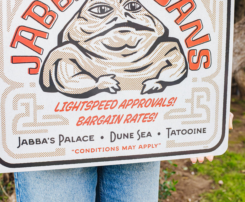 Star Wars "Jabba's Loans" Tin Sign | 20 x 20 Inches