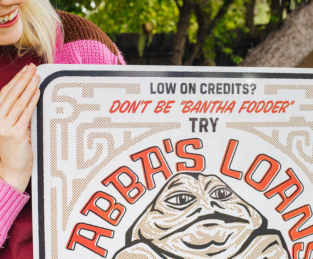 Star Wars "Jabba's Loans" Tin Sign | 20 x 20 Inches