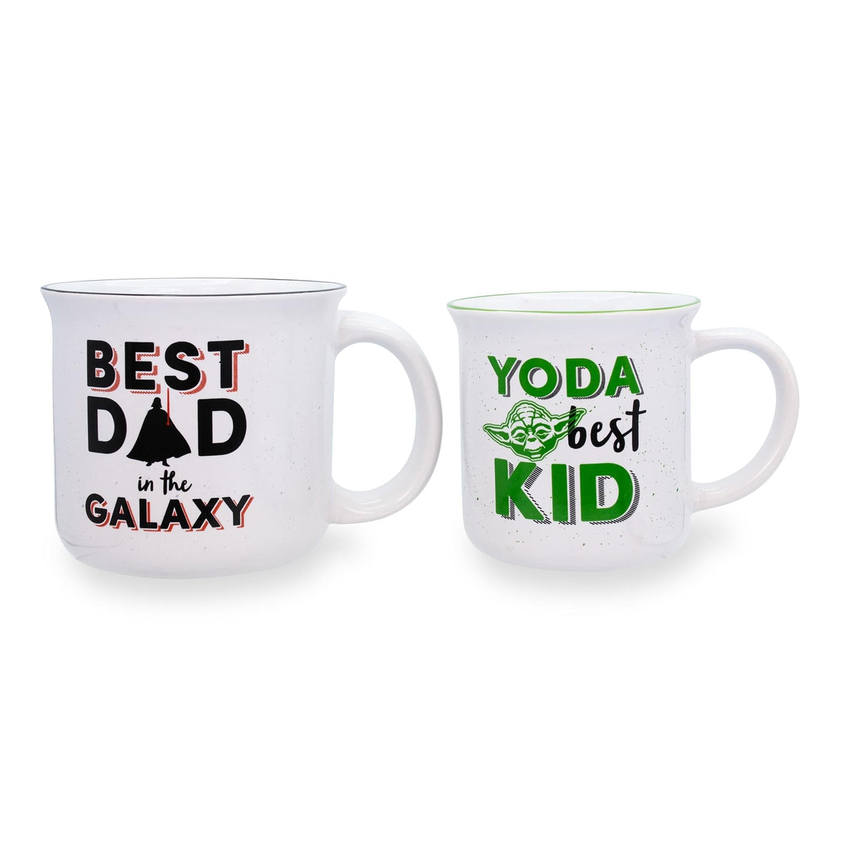 Star Wars "Best Dad" Darth Vader & "Yoda Best Kid" Ceramic Camper Mug | Set of 2