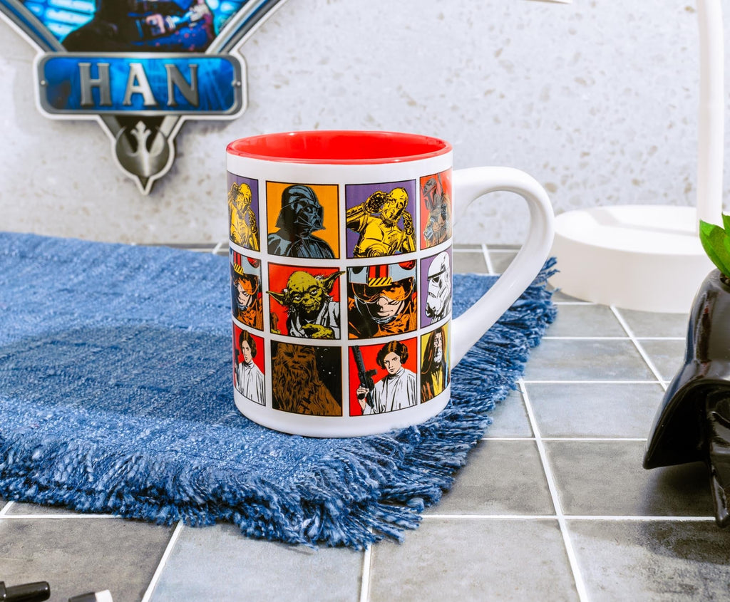 Star Wars: A New Hope Episode 4 Character Grid Ceramic Mug | Holds 14 Ounces