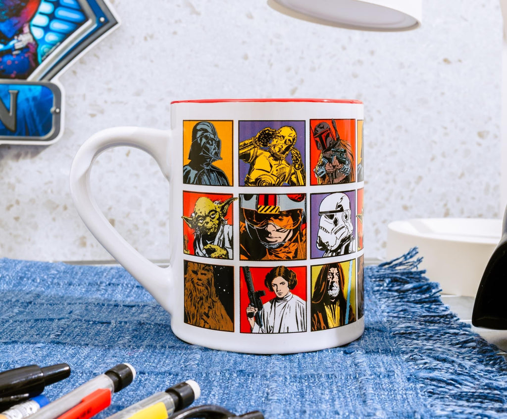 Star Wars: A New Hope Episode 4 Character Grid Ceramic Mug | Holds 14 Ounces