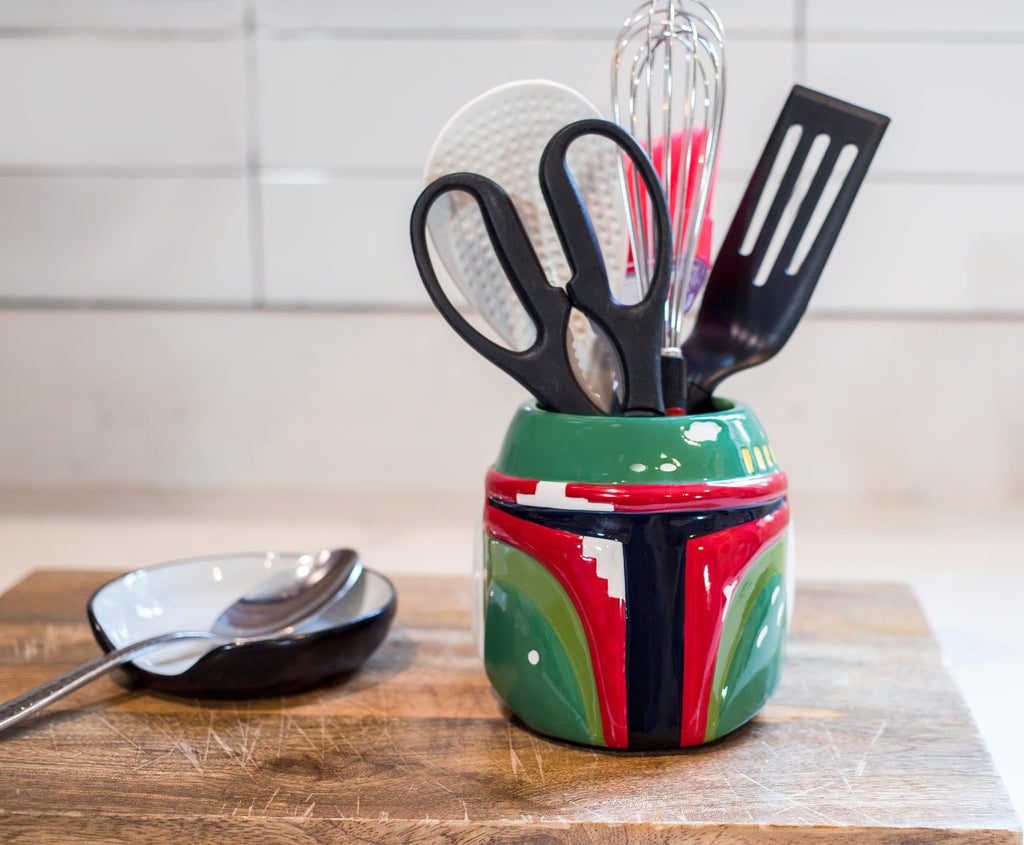 Star Wars 3D Sculpted Boba Fett Helmet Ceramic Mug | Holds 20 Ounces
