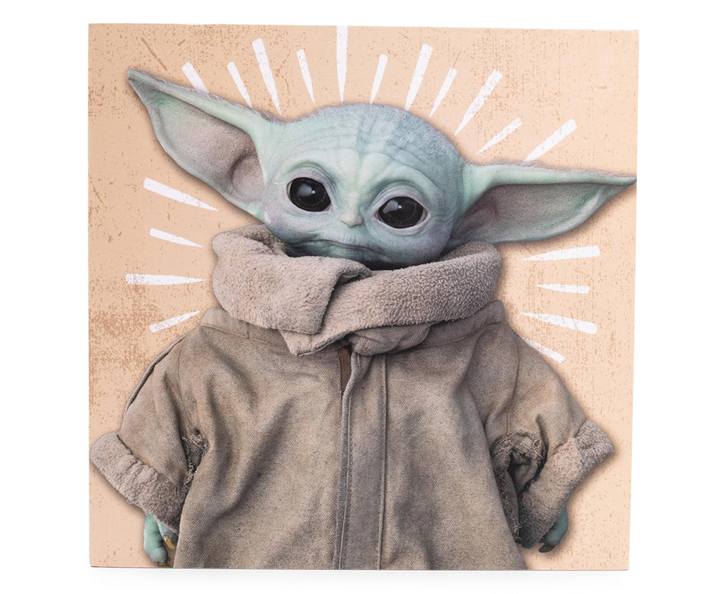Star Wars The Mandalorian The Child 6 x 6 Inch Wood Box Sign