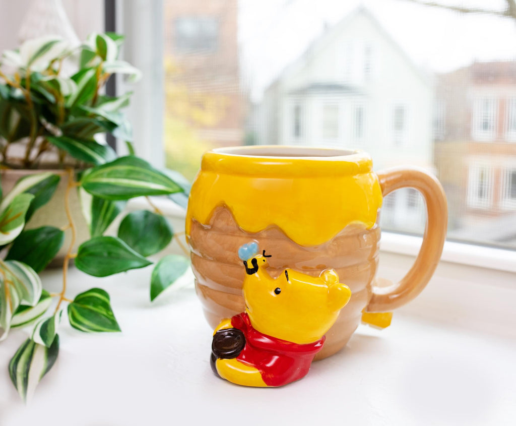 Disney Winnie the Pooh Honey Pot Sculpted Ceramic Mug | Holds 23 Ounces