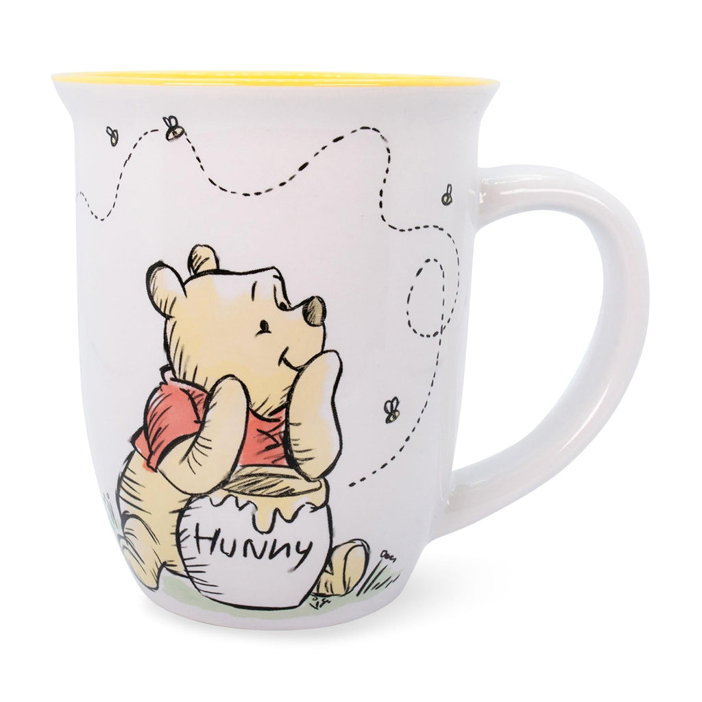 Disney Winnie the Pooh Hunny Wide Rim Ceramic Coffee Mug | Holds 16 Ounces