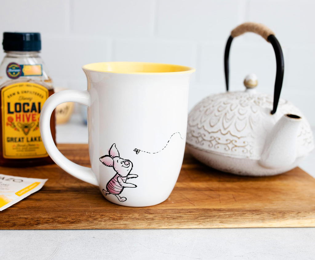 Disney Winnie the Pooh Hunny Wide Rim Ceramic Coffee Mug | Holds 16 Ounces
