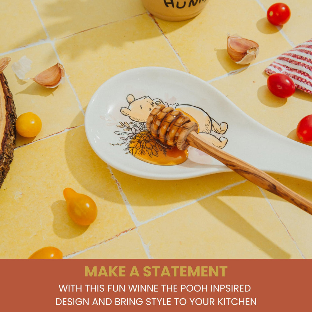 Disney Winnie the Pooh Floral Ceramic Spoon Rest Holder