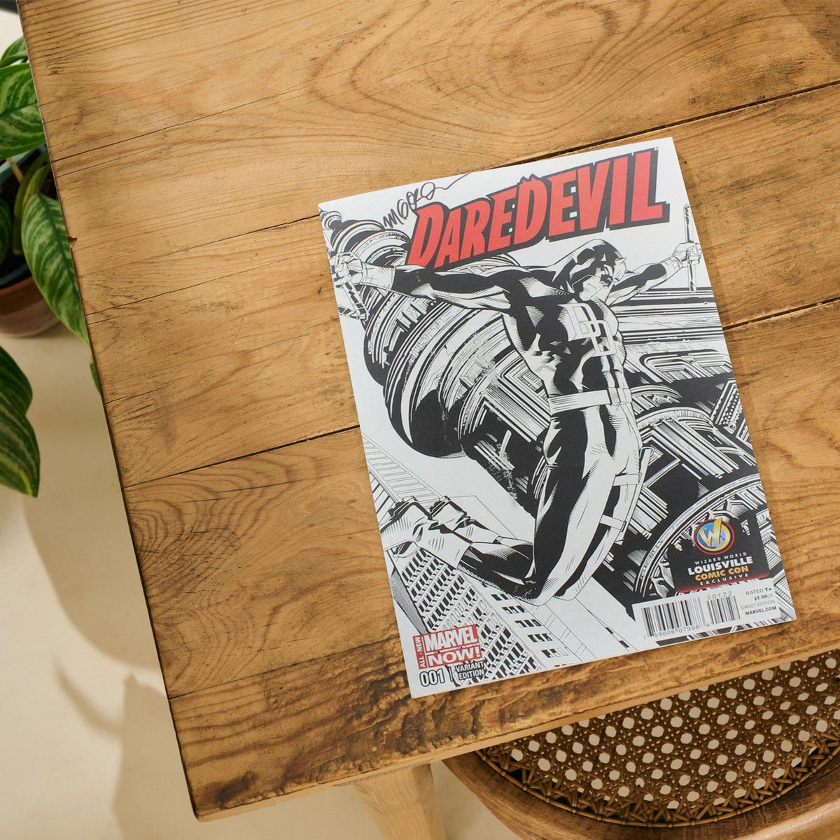 Marvel Comics Daredevil #1 | Louisville Comic Con B&W Cover | AUTOGRAPHED - Michael Golden