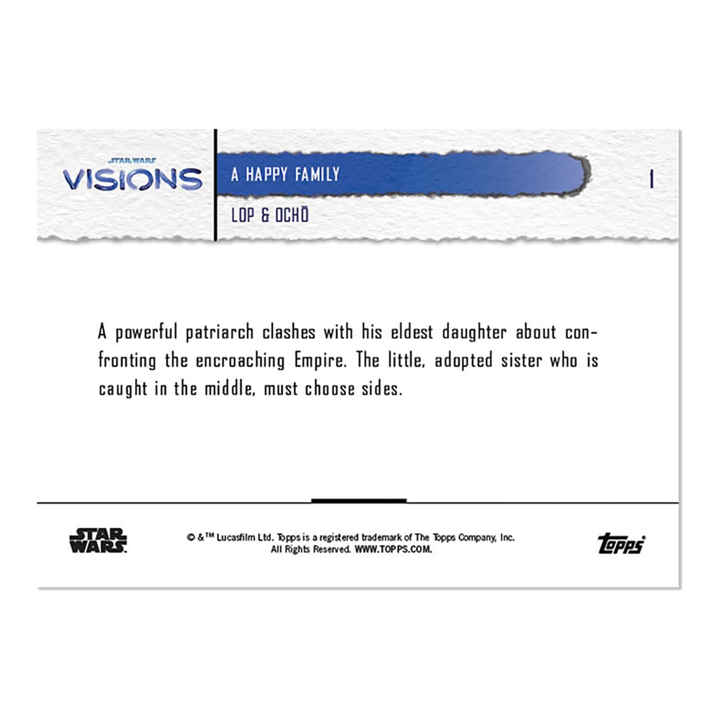 Star Wars Visions 2021 TOPPS NOW 5-Card Pack | Lop & Ocho