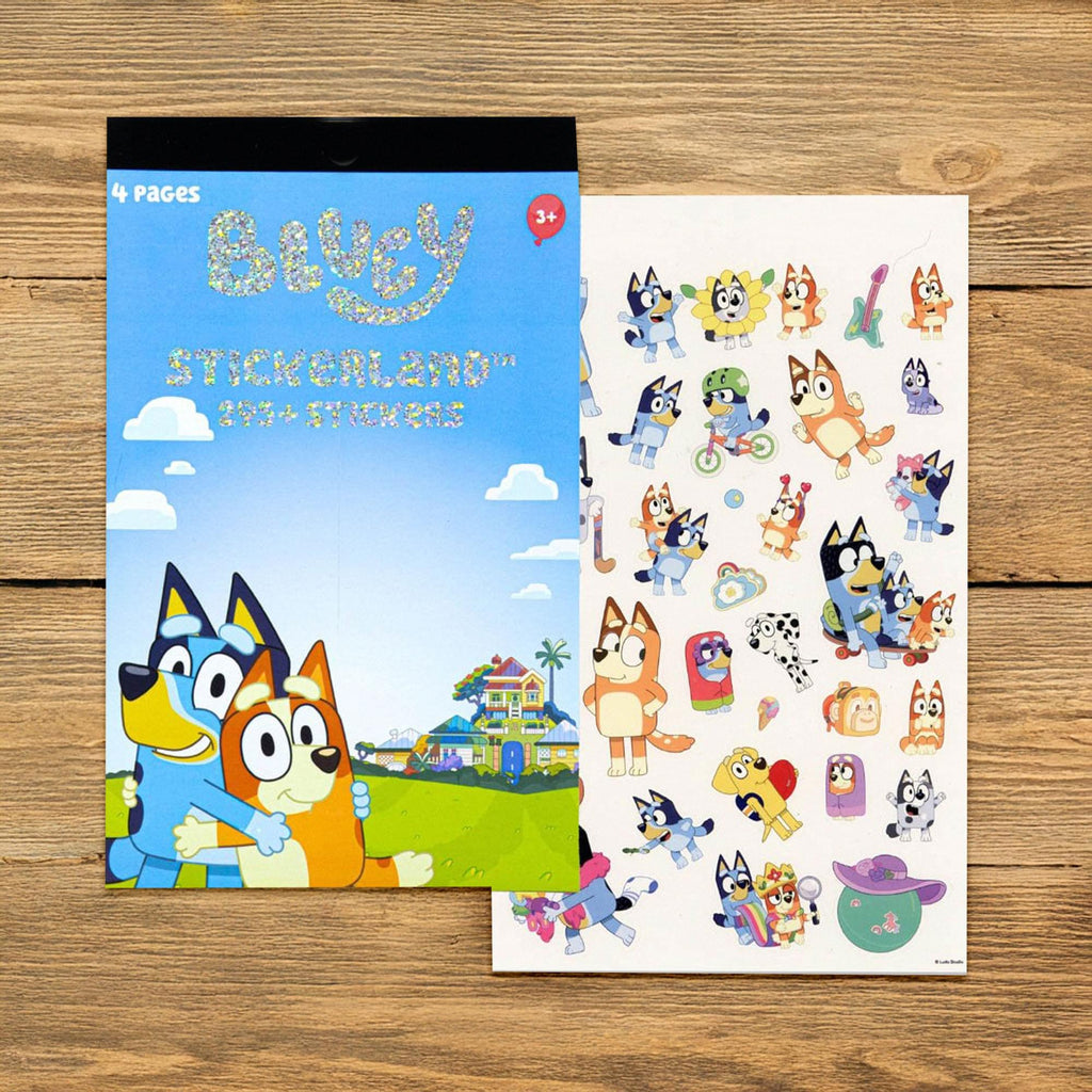 Bluey 4 Sheet Foil Sticker Pad | 200+ Stickers