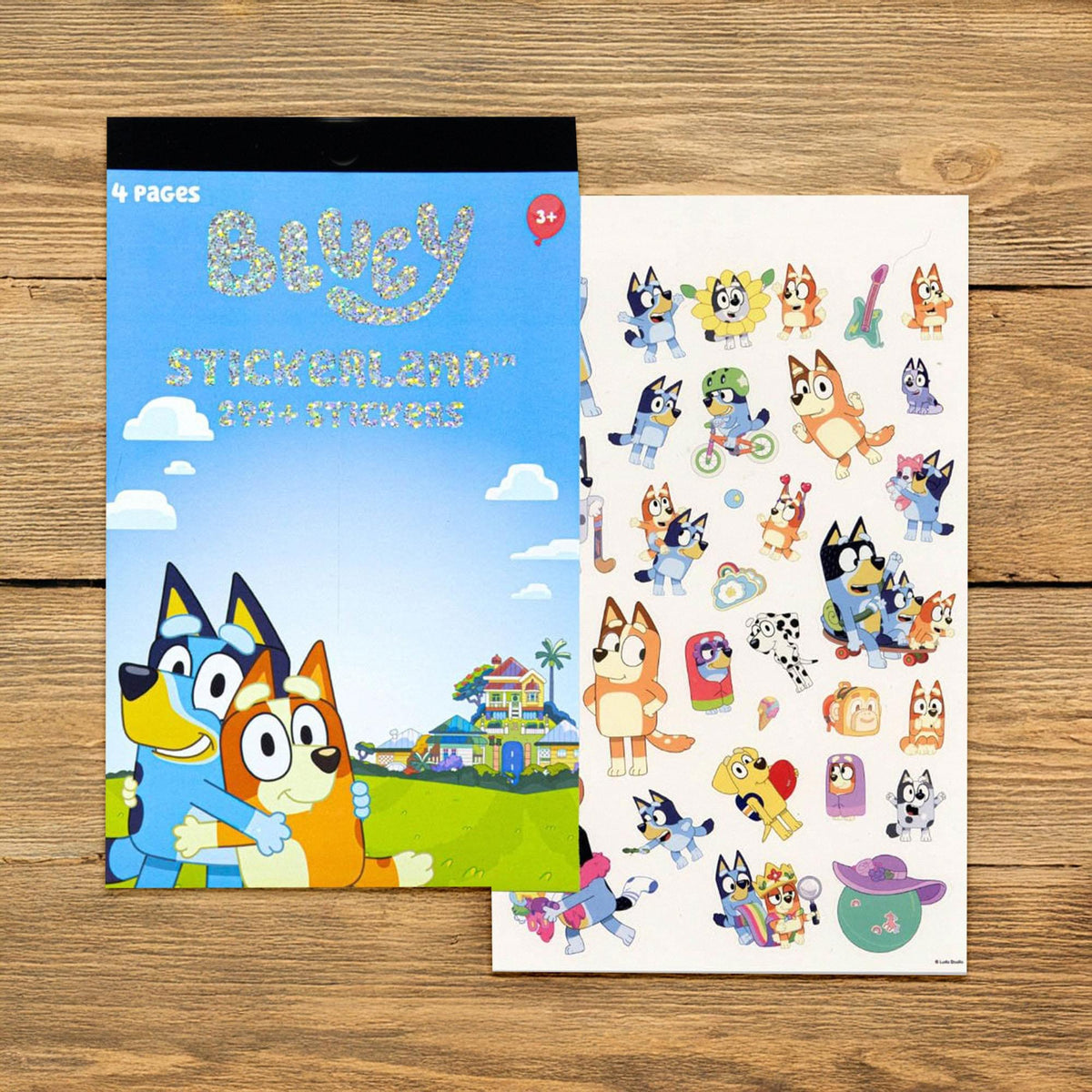 Bluey 4 Sheet Foil Sticker Pad | 200+ Stickers