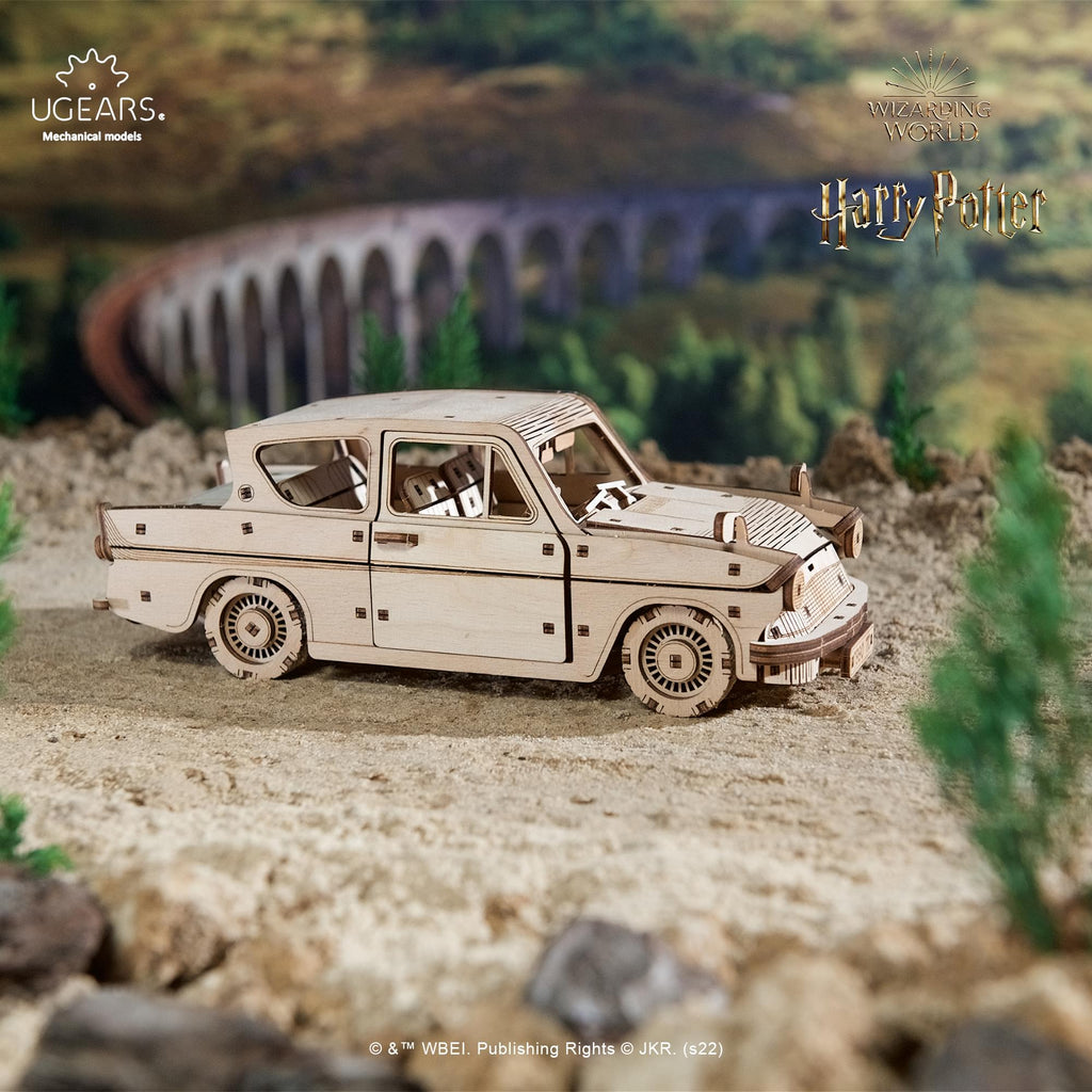 Harry Potter Flying Ford Anglia 3D Wooden Puzzle Mechanical Model Kit