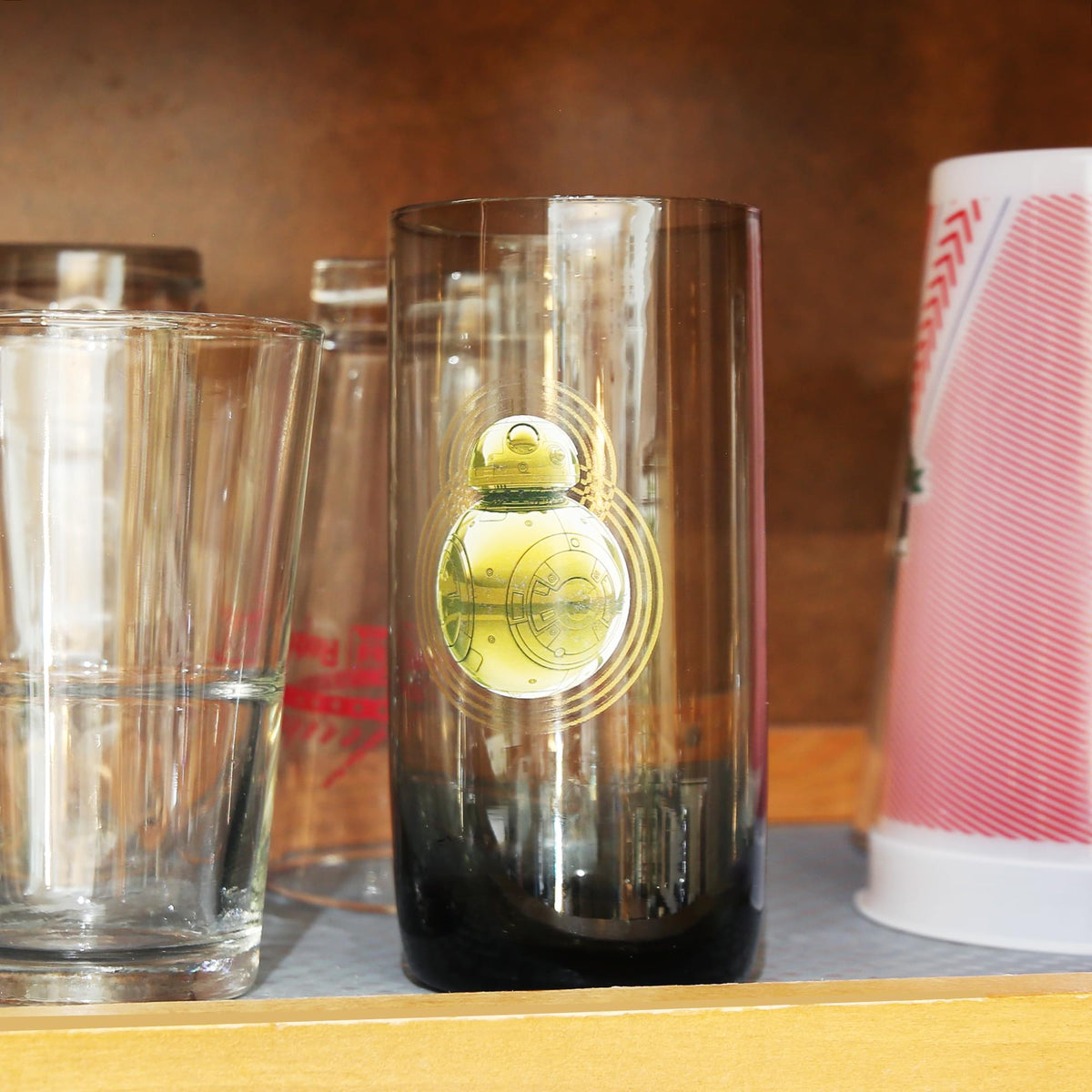 Star Wars: The Force Awakens BB-8 Translucent Black 20-Ounce Glass Tumbler