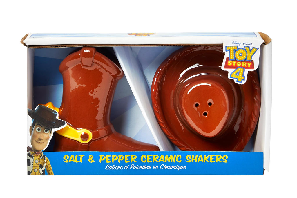 Disney & Pixar Toy Story 4 Woody Themed Salt & Pepper Shakers | Ceramic Set