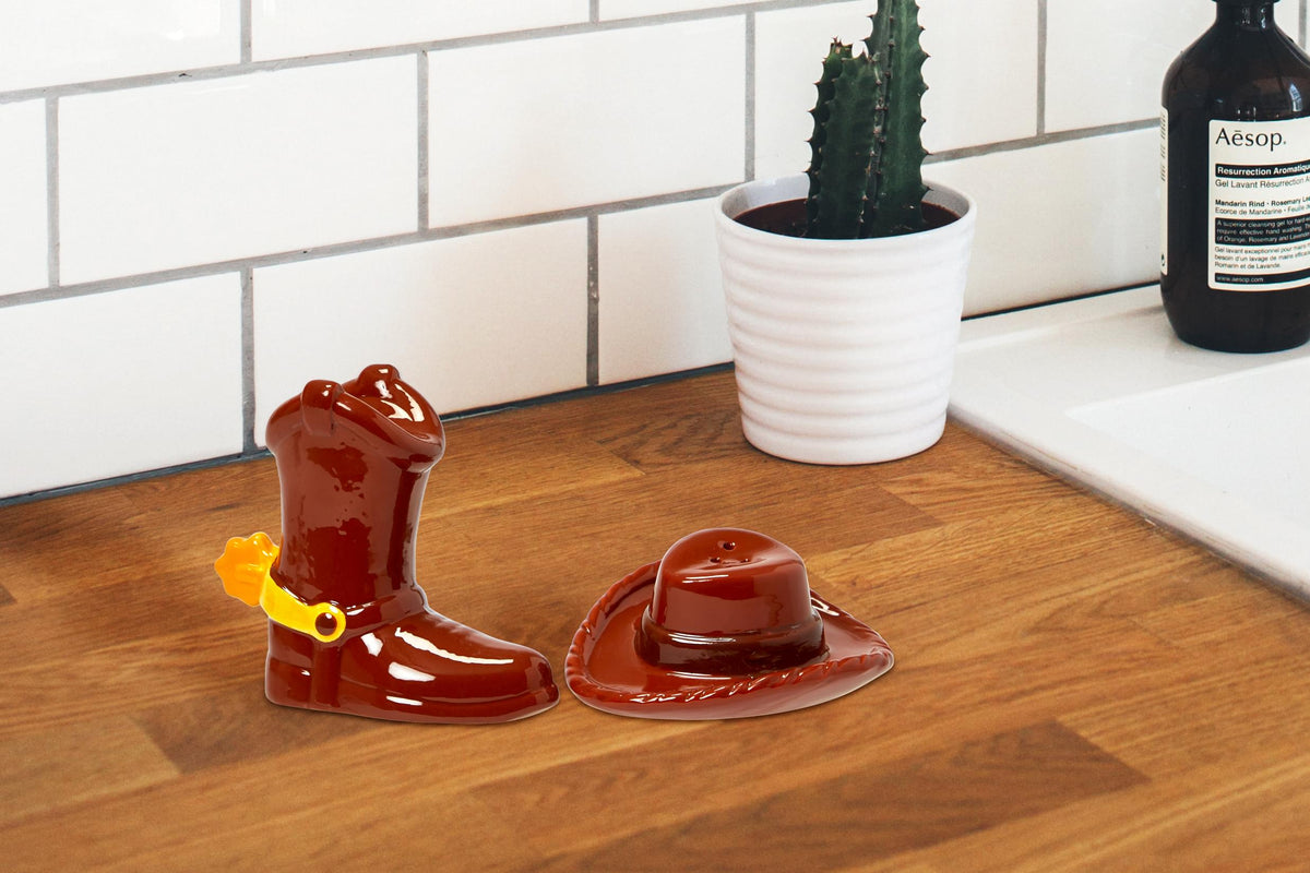 Disney & Pixar Toy Story 4 Woody Themed Salt & Pepper Shakers | Ceramic Set