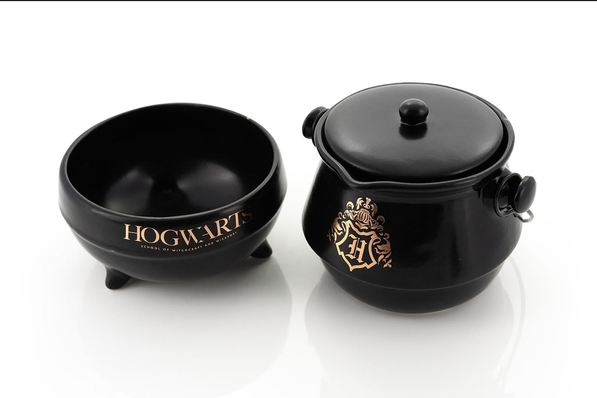 Harry Potter Tea-For-One Cauldron Teapot And Cup Set | Featuring Hogwarts Crest