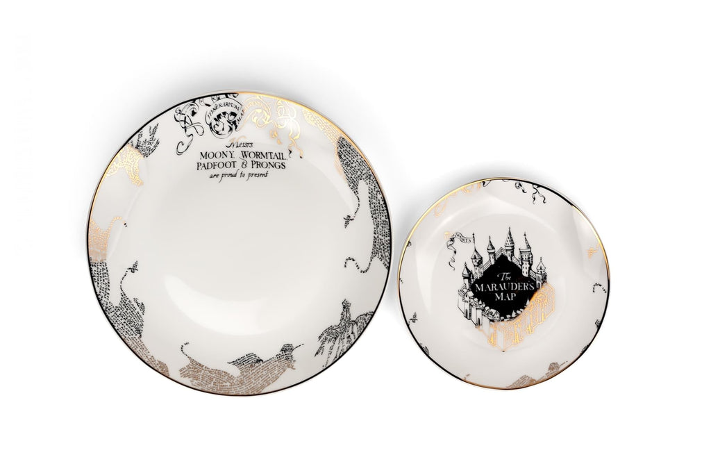 Harry Potter Marauder's Map 4-Piece Porcelain Place Setting Set