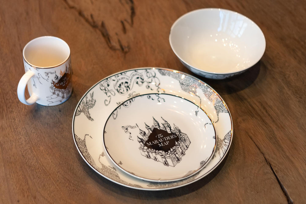 Harry Potter Marauder's Map 4-Piece Porcelain Place Setting Set